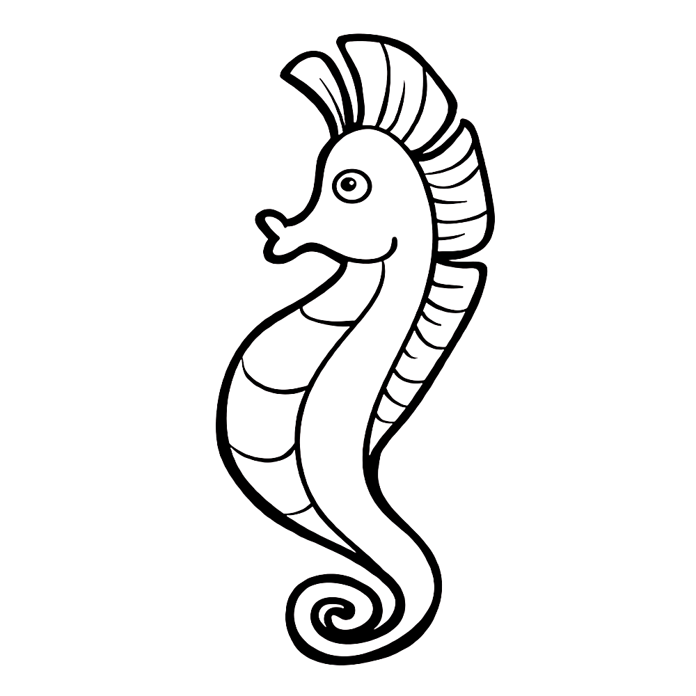 Plansa de colorat cu Cal de mare 38 32